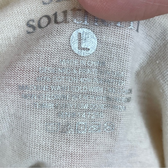 Simply Southern Cream Yellow Nana Blessed Tee Shirt Women Large Sunflower - Picture 3 of 5